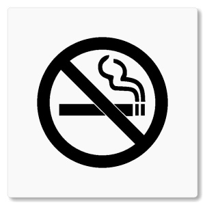 Zákaz kouření, 100x100mm, bílá, Nevada